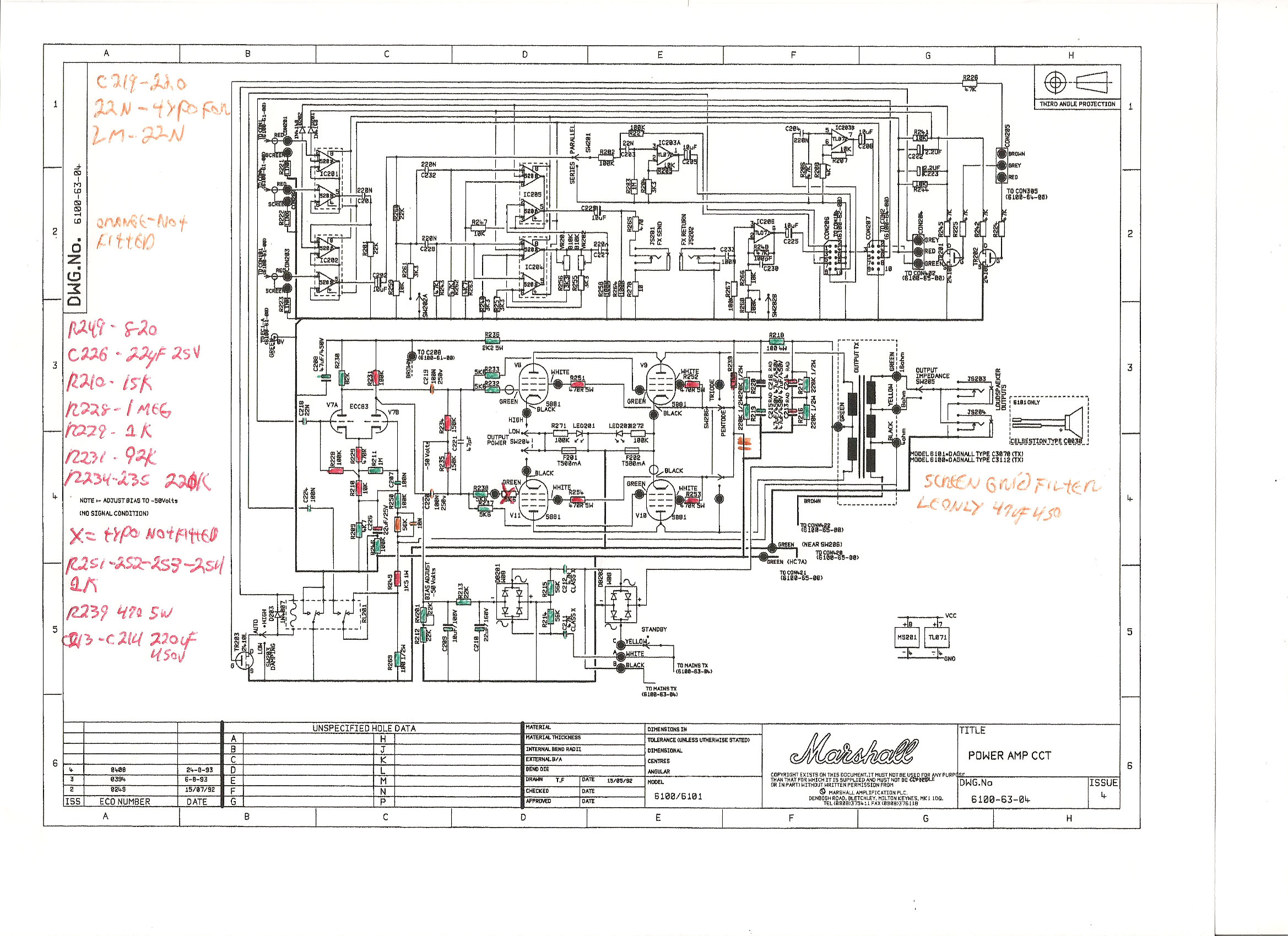 Readable schematic for 6100 EL34 - Musicians Roadhouse